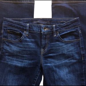 Guess Boot Cut Mid Rise Rise Jeans Dark Wash